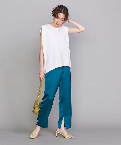 BEAUTY&YOUTH UNITED ARROWS（ビューティーアンドユースユナイテッドアローズ）の「BY サテン ストレートスリットパンツ -ウォッシャブル-（その他パンツ・レディース・クリーム/オレンジ/コバルトブルー・SMALL/MEDIUM）」の8枚目の写真