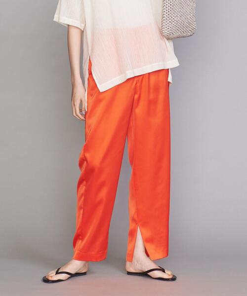 BEAUTY&YOUTH UNITED ARROWS（ビューティーアンドユースユナイテッドアローズ）の「BY サテン ストレートスリットパンツ -ウォッシャブル-（その他パンツ・レディース・クリーム/オレンジ/コバルトブルー・SMALL/MEDIUM）」の9枚目の写真