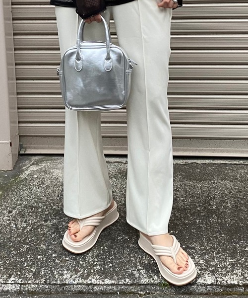 AS KNOW AS PINKY（アズノゥアズピンキー）の「HANAO厚底サンダル（サンダル・レディース・ベージュ/グリーン・M/L）」の2枚目の写真