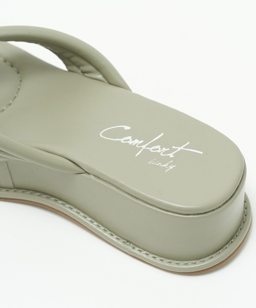 AS KNOW AS PINKY（アズノゥアズピンキー）の「HANAO厚底サンダル（サンダル・レディース・ベージュ/グリーン・M/L）」の9枚目の写真