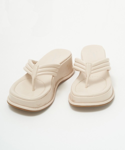 AS KNOW AS PINKY（アズノゥアズピンキー）の「HANAO厚底サンダル（サンダル・レディース・ベージュ/グリーン・M/L）」の16枚目の写真