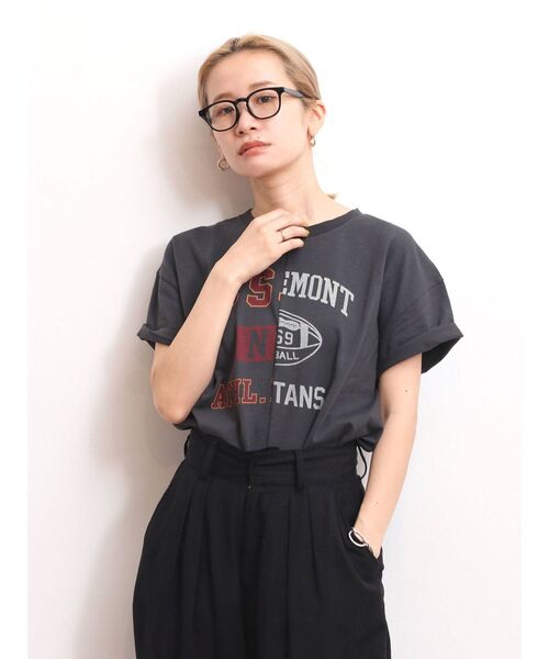 Ungrid（アングリッド）の「【10周年限定】リメイクビッグTee（Tシャツ/カットソー・レディース・ライトグレー/オフホワイト/チャコールグレー・FREE）」の4枚目の写真