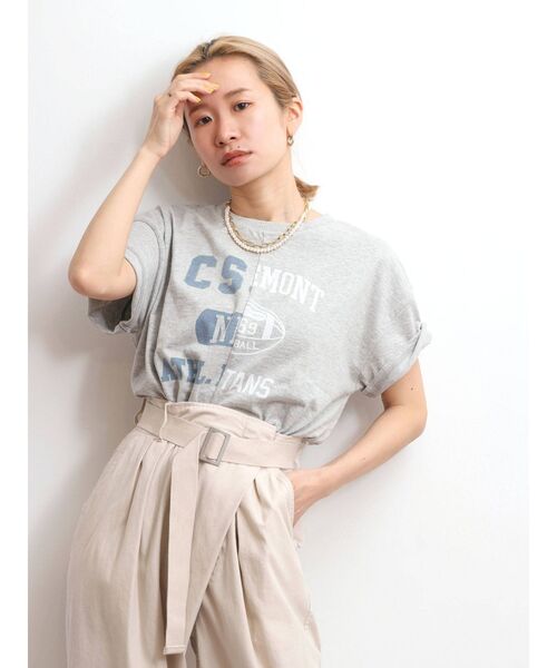 Ungrid（アングリッド）の「【10周年限定】リメイクビッグTee（Tシャツ/カットソー・レディース・ライトグレー/オフホワイト/チャコールグレー・FREE）」の13枚目の写真