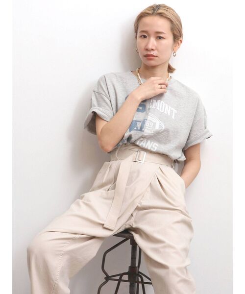 Ungrid（アングリッド）の「【10周年限定】リメイクビッグTee（Tシャツ/カットソー・レディース・ライトグレー/オフホワイト/チャコールグレー・FREE）」の11枚目の写真