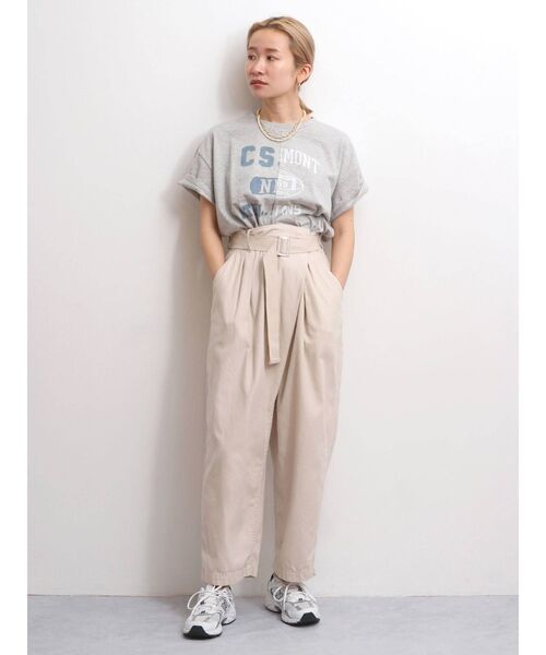 Ungrid（アングリッド）の「【10周年限定】リメイクビッグTee（Tシャツ/カットソー・レディース・ライトグレー/オフホワイト/チャコールグレー・FREE）」の9枚目の写真