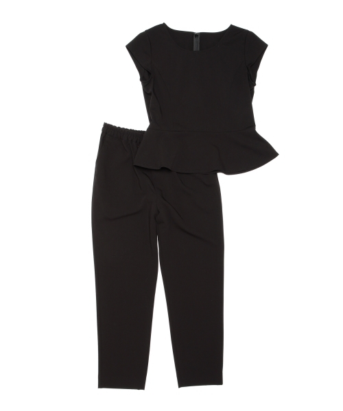 BEAMS LIGHTS Women's(ビームスライツ ウィメンズ)の「BEAMS LIGHTS / ペプラムキャップスリーブ パンツ セット オールインワン(つなぎ/オールインワン・レディース・ブラック/チャコールグレー/ベージュ/グリーン/ネイビー・36/38/40)」の20枚目の写真