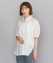BEAUTY&YOUTH UNITED ARROWS | BY コットンシフォンスタンドフリル 5分袖ブラウス(シャツ/ブラウス)