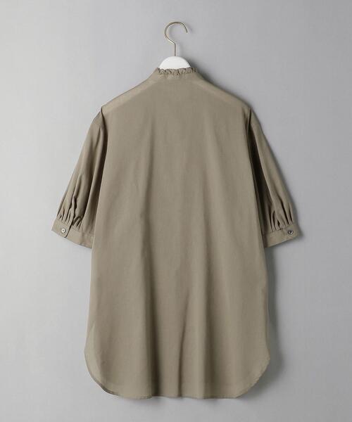 BEAUTY&YOUTH UNITED ARROWS（ビューティーアンドユースユナイテッドアローズ）の「BY コットンシフォンスタンドフリル 5分袖ブラウス（シャツ/ブラウス・レディース・ホワイト/ブラック/オリーブ・FREE）」の14枚目の写真