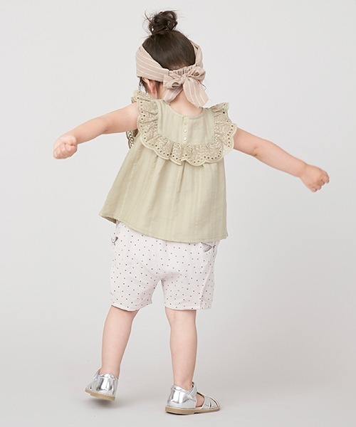 petit main（プティマイン）の「サイドリボンハーフパンツ（その他パンツ・キッズ・マスタード/モカ/ライトベージュ・80ｃｍ/90cm/110cm/100cm/120cm/130cm）」の16枚目の写真