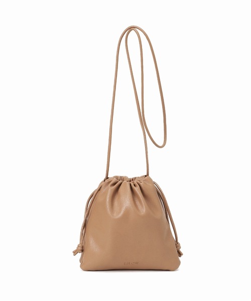 SLOBE IENA（スローブイエナ）の「【ESLOW/エスロー】ドローストリングショルダーバッグ◆（ショルダーバッグ・レディース・キャメル・FREE）」の9枚目の写真
