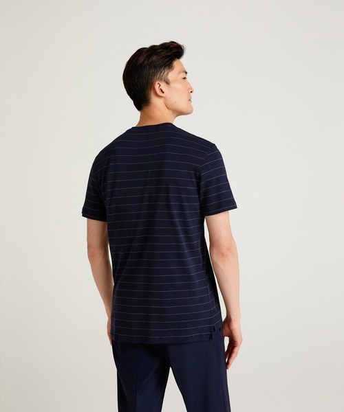 SISLEY(シスレー)の「ボーダーロゴ半袖Tシャツ・カットソー(Tシャツ/カットソー・メンズ・ネイビー・SMALL/MEDIUM/LARGE/X-LARGE)」の8枚目の写真