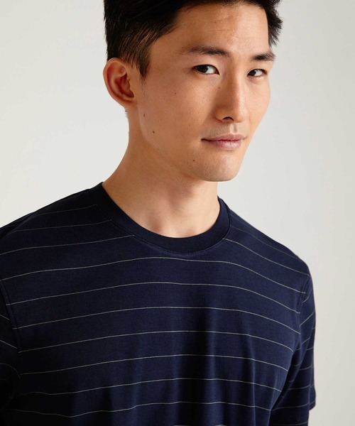 SISLEY(シスレー)の「ボーダーロゴ半袖Tシャツ・カットソー(Tシャツ/カットソー・メンズ・ネイビー・SMALL/MEDIUM/LARGE/X-LARGE)」の7枚目の写真