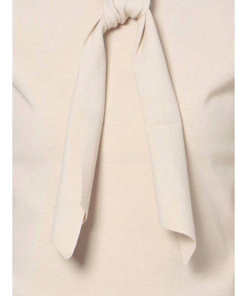 MERCURYDUO（マーキュリーデュオ）の「総針ボウタイ付ノースリーブニット（ニット/セーター・レディース・オフホワイト/ベビーピンク/ラベンダー・FREE）」の6枚目の写真