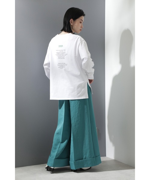 mici（ミチ）の「(mici)プリントロンT（Tシャツ/カットソー・レディース・ホワイト系その他/ベージュ・ONE SIZE）」の8枚目の写真