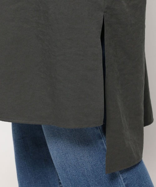 LEPSIM（レプシィム）の「ピーチツイルギャザーチュニック　957802（チュニック・レディース・グレイッシュベージュ/チャコールグレー/グリーン・FREE）」の19枚目の写真