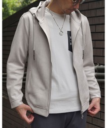 NICOLE CLUB FOR MEN | スウェードジップアップパーカ(パーカー)