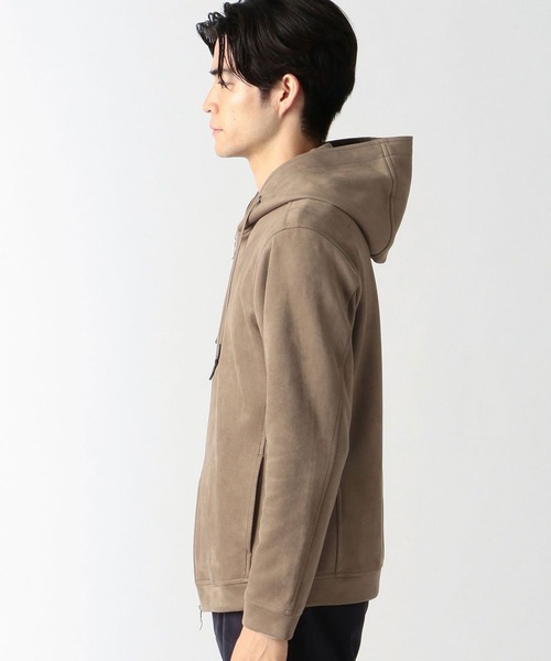 NICOLE CLUB FOR MEN（ニコルクラブフォーメン）の「スウェードジップアップパーカ（パーカー・メンズ・ブラック/シルバーグレー/グレー系/ライトベージュ・LARGE/X-LARGE/MEDIUM）」の9枚目の写真