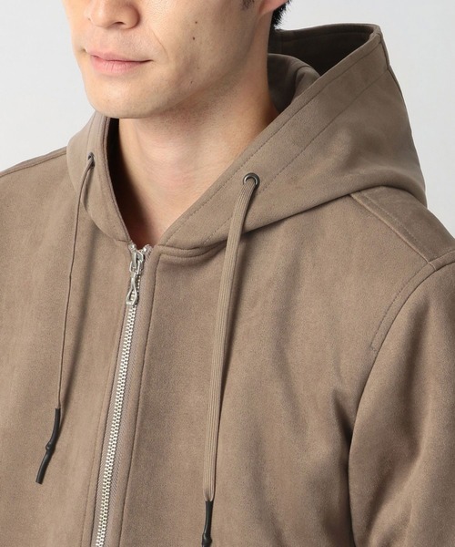 NICOLE CLUB FOR MEN（ニコルクラブフォーメン）の「スウェードジップアップパーカ（パーカー・メンズ・ブラック/シルバーグレー/グレー系/ライトベージュ・LARGE/X-LARGE/MEDIUM）」の13枚目の写真
