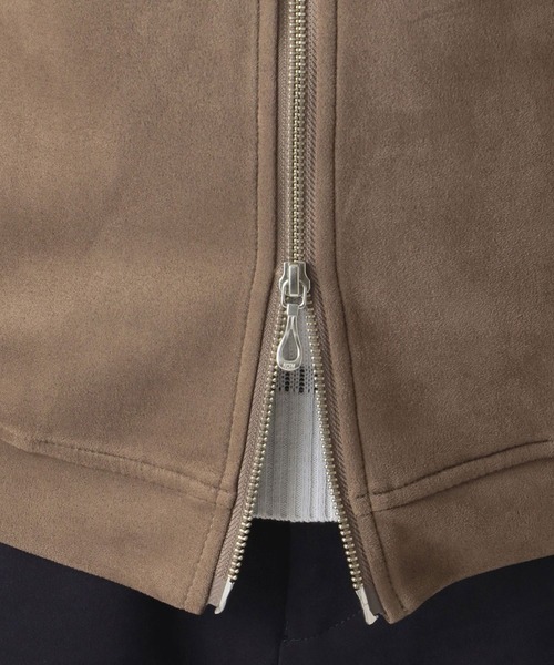 NICOLE CLUB FOR MEN（ニコルクラブフォーメン）の「スウェードジップアップパーカ（パーカー・メンズ・ブラック/シルバーグレー/グレー系/ライトベージュ・LARGE/X-LARGE/MEDIUM）」の12枚目の写真
