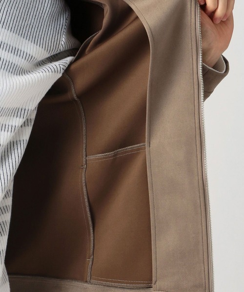 NICOLE CLUB FOR MEN（ニコルクラブフォーメン）の「スウェードジップアップパーカ（パーカー・メンズ・ブラック/シルバーグレー/グレー系/ライトベージュ・LARGE/X-LARGE/MEDIUM）」の6枚目の写真