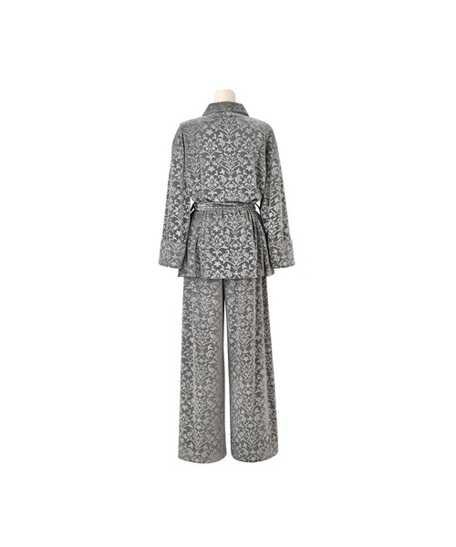 Francfranc（フランフラン）の「アラベスク柄ベロア パジャマ グレー（ルームウェア/パジャマ・レディース・グレー・FREE）」の10枚目の写真