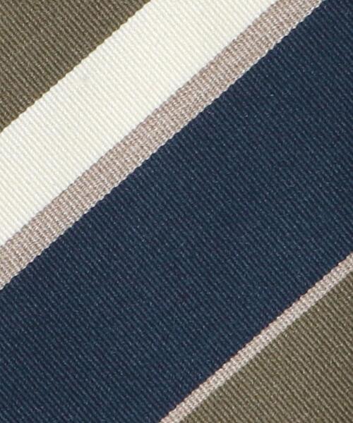 Altea（アルテア）の「＜altea（アルテア）＞8.0cm ストライプ3 ネクタイ（ネクタイ・メンズ・ネイビー/オリーブ・FREE）」の5枚目の写真