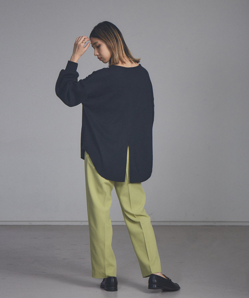 NOMINE(ノミネ)の「【展開店舗限定】ハニカムワッフルプルオーバー(Tシャツ/カットソー・レディース・ライトグレー/ブラック/アイボリー/モカ・フリー)」の18枚目の写真