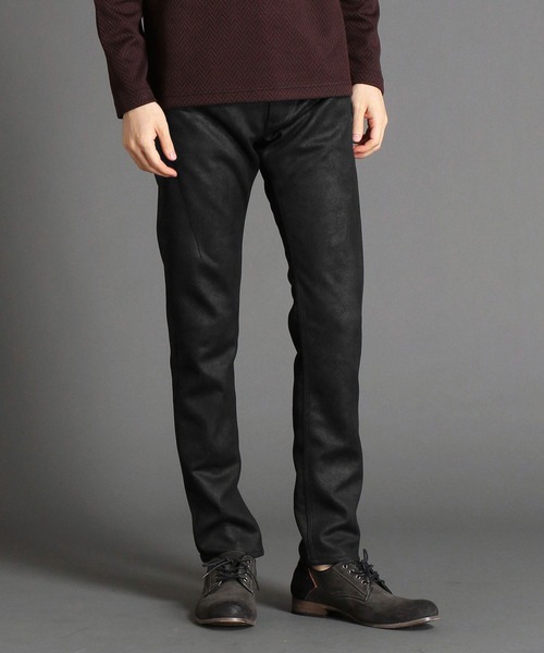 HIDEAWAYS NICOLE（ハイダウェイニコル）の「レザー調プリントスウェードパンツ（その他パンツ・メンズ・ブラック/グレイッシュベージュ/シルバーグレー・MEDIUM/X-LARGE/LARGE/SMALL）」の8枚目の写真