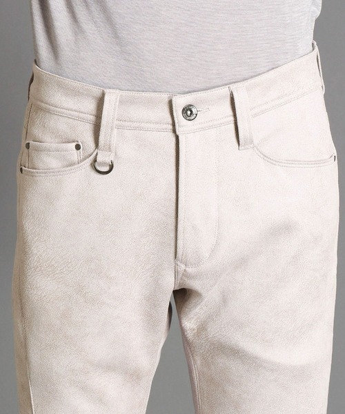 HIDEAWAYS NICOLE（ハイダウェイニコル）の「レザー調プリントスウェードパンツ（その他パンツ・メンズ・ブラック/グレイッシュベージュ/シルバーグレー・MEDIUM/X-LARGE/LARGE/SMALL）」の11枚目の写真