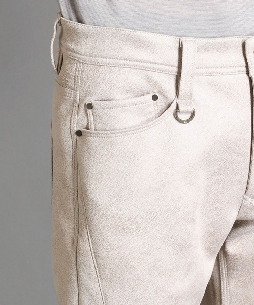 HIDEAWAYS NICOLE（ハイダウェイニコル）の「レザー調プリントスウェードパンツ（その他パンツ・メンズ・ブラック/グレイッシュベージュ/シルバーグレー・MEDIUM/X-LARGE/LARGE/SMALL）」の12枚目の写真