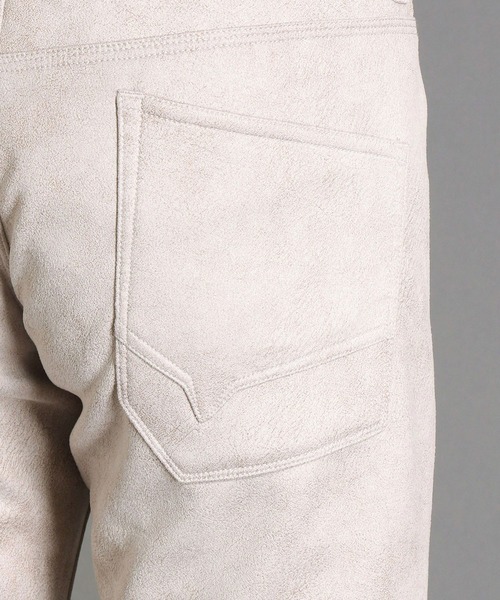 HIDEAWAYS NICOLE（ハイダウェイニコル）の「レザー調プリントスウェードパンツ（その他パンツ・メンズ・ブラック/グレイッシュベージュ/シルバーグレー・MEDIUM/X-LARGE/LARGE/SMALL）」の13枚目の写真