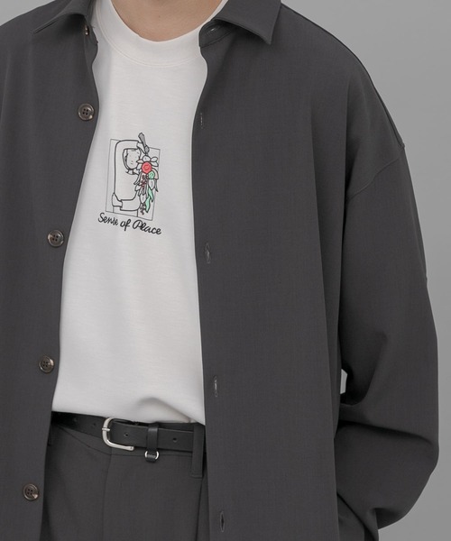 SENSE OF PLACE by URBAN RESEARCH（センスオブプレイスバイアーバンリサーチ）の「『別注』Ryo Kaneyasu×SENSE OF PLACE　T-SHIRTS A（Tシャツ/カットソー・メンズ・ブラック/ホワイト/ライトベージュ・MEDIUM/X-LARGE/LARGE）」の3枚目の写真