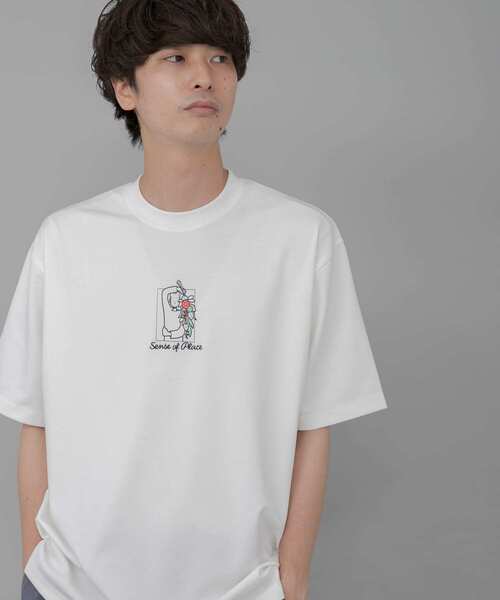 SENSE OF PLACE by URBAN RESEARCH（センスオブプレイスバイアーバンリサーチ）の「『別注』Ryo Kaneyasu×SENSE OF PLACE　T-SHIRTS A（Tシャツ/カットソー・メンズ・ブラック/ホワイト/ライトベージュ・MEDIUM/X-LARGE/LARGE）」の4枚目の写真