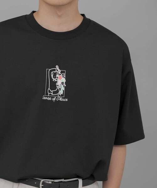 SENSE OF PLACE by URBAN RESEARCH（センスオブプレイスバイアーバンリサーチ）の「『別注』Ryo Kaneyasu×SENSE OF PLACE　T-SHIRTS A（Tシャツ/カットソー・メンズ・ブラック/ホワイト/ライトベージュ・MEDIUM/X-LARGE/LARGE）」の17枚目の写真