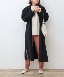 タックシングルテーラードロングコート