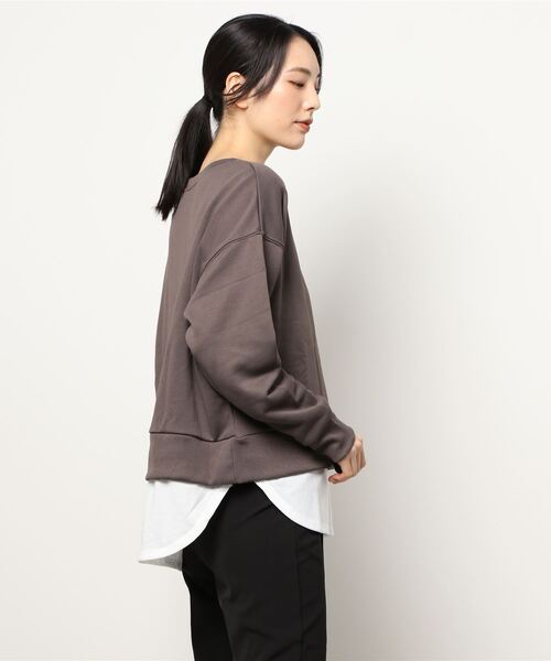 チチカカ（チチカカ）の「吸汗速乾裏毛コンビプルオーバー（スウェット・レディース・チャコールグレー/パープル/カーキ・FREE）」の4枚目の写真