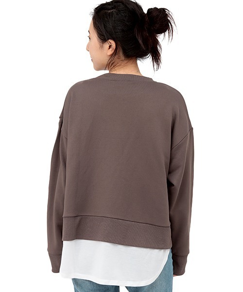 チチカカ（チチカカ）の「吸汗速乾裏毛コンビプルオーバー（スウェット・レディース・チャコールグレー/パープル/カーキ・FREE）」の15枚目の写真