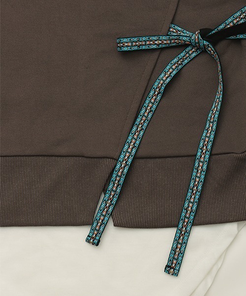 チチカカ（チチカカ）の「吸汗速乾裏毛コンビプルオーバー（スウェット・レディース・チャコールグレー/パープル/カーキ・FREE）」の21枚目の写真