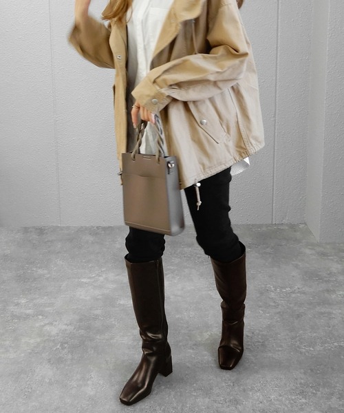 minia（ミニア）の「ヒールロングブーツ　◆（ブーツ・レディース・ブラック/ブラウン/グレイッシュベージュ・LL/S/M/L）」の14枚目の写真