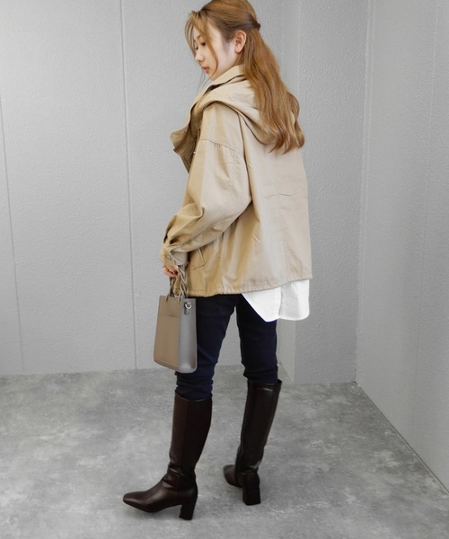 minia（ミニア）の「ヒールロングブーツ　◆（ブーツ・レディース・ブラック/ブラウン/グレイッシュベージュ・LL/S/M/L）」の15枚目の写真