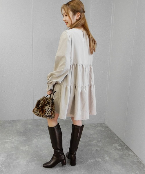 minia（ミニア）の「ヒールロングブーツ　◆（ブーツ・レディース・ブラック/ブラウン/グレイッシュベージュ・LL/S/M/L）」の20枚目の写真