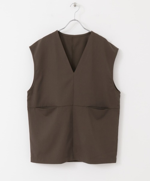 ITEMS URBANRESEARCH(アイテムズ アーバンリサーチ)の「Vネックベスト(ベスト・レディース・ブラウン/グレー系その他・FREE)」の16枚目の写真