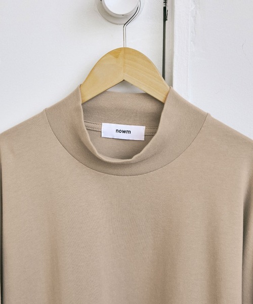 nowm（ノウム）の「【nowm】MERCERISED COTTON LOOSE MOCK NECK LONG SLEEVE TEE / ルーズ モックネック TEE（Tシャツ/カットソー・メンズ・ダークブラウン/ベージュ/オフホワイト・M/L）」の19枚目の写真