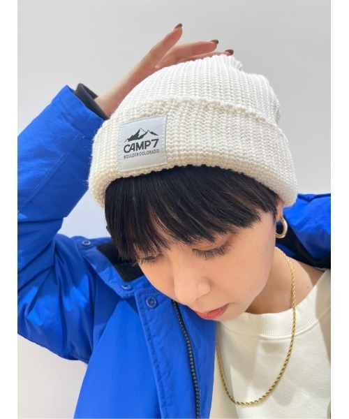 CAMP7（キャンプセブン）の「【CAMP7】あぜニットワッチ（ニットキャップ/ビーニー・レディース・ブラック/ベージュ/オフホワイト・フリー）」の6枚目の写真