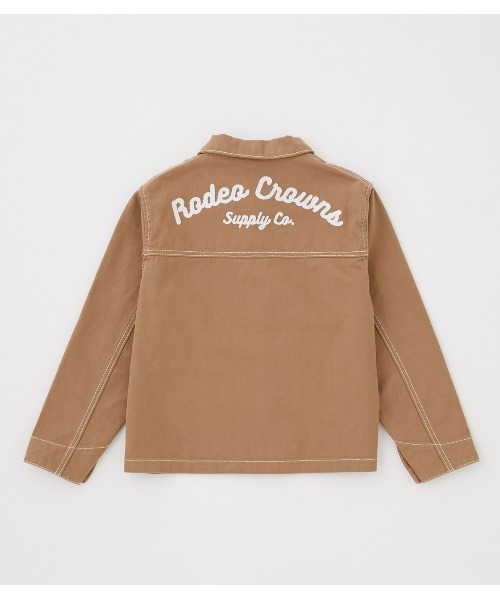 RODEO CROWNS WIDE BOWL（ロデオクラウンズワイドボウル）の「キッズルーズカバーオール（カバーオール・キッズ・ベージュ/ブルー・2/1）」の5枚目の写真