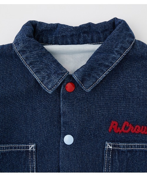 RODEO CROWNS WIDE BOWL（ロデオクラウンズワイドボウル）の「キッズルーズカバーオール（カバーオール・キッズ・ベージュ/ブルー・2/1）」の15枚目の写真