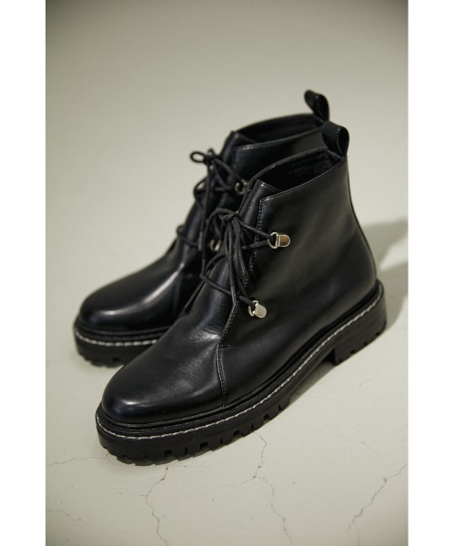 BLACK BY MOUSSY（ブラックバイマウジー）の「lace-up boots（レースアップシューズ）（ブーツ・レディース・ブラック・38/36/37）」の6枚目の写真