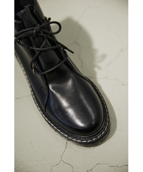 BLACK BY MOUSSY（ブラックバイマウジー）の「lace-up boots（レースアップシューズ）（ブーツ・レディース・ブラック・38/36/37）」の3枚目の写真