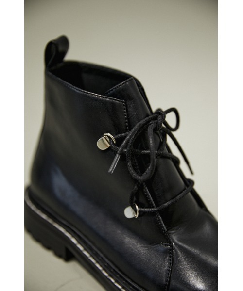 BLACK BY MOUSSY（ブラックバイマウジー）の「lace-up boots（レースアップシューズ）（ブーツ・レディース・ブラック・38/36/37）」の5枚目の写真