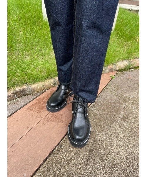 BLACK BY MOUSSY（ブラックバイマウジー）の「lace-up boots（レースアップシューズ）（ブーツ・レディース・ブラック・38/36/37）」の15枚目の写真